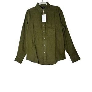 Quince 100% Linen Shirt Men's Medium Long Sleeve Button Up Pocket Career New